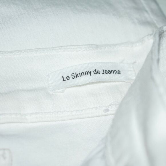 Frame Denim Le Skinny de Jeans White Distressed Le Color Rip Blanc 24 - Picture 8 of 12